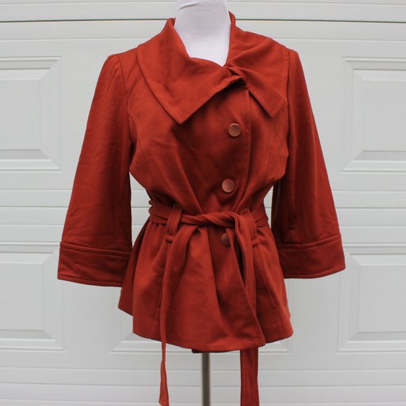 Valerie Bertinelli Jackets & Blazers - Valerie Bertinelli Fall Cross Over Jacket with tie belt